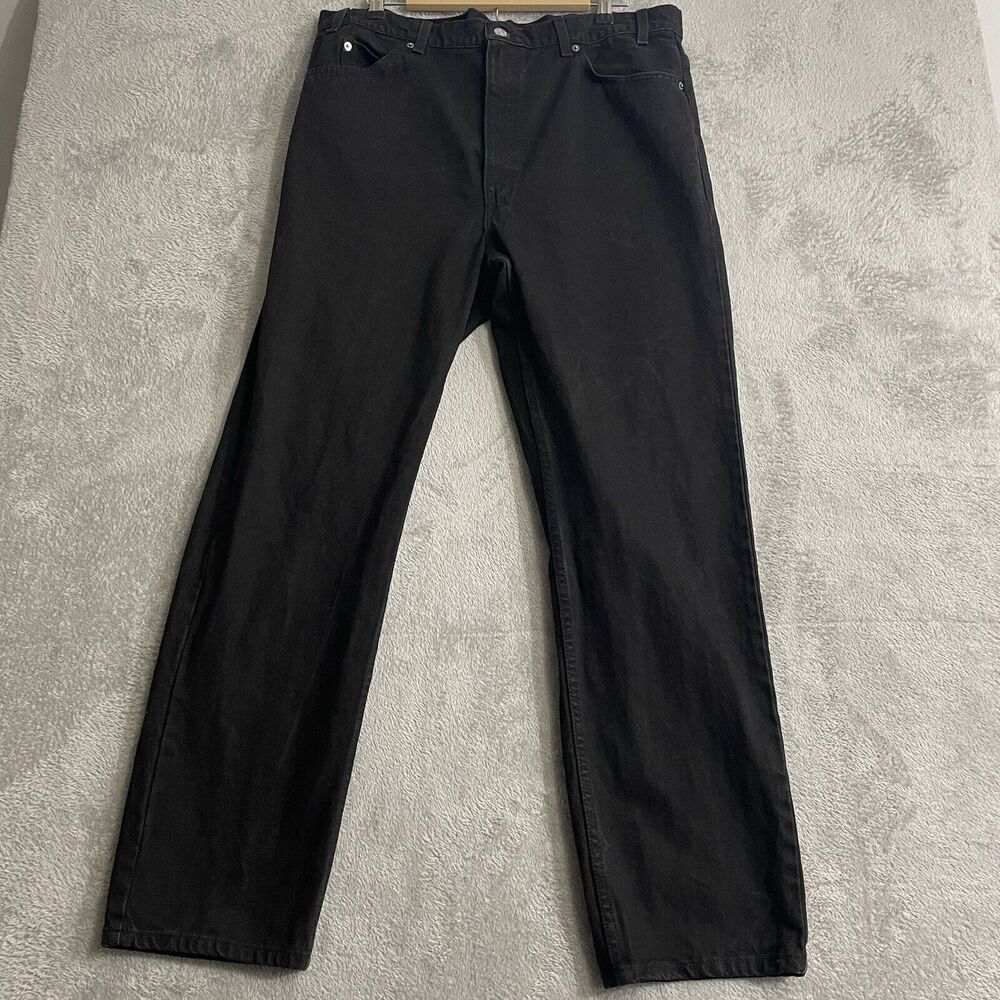 VTG Levis 505 Jeans Men 38x31 Black Orange Tab Grunge Straight USA Made 90s 1995